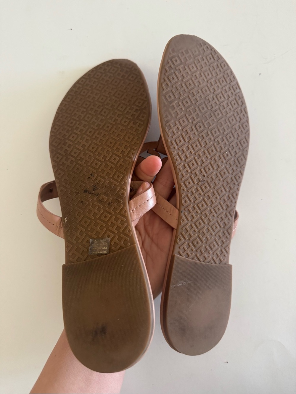 TORY BURCH MILLER THONG LOGO SANDAL LEATHER SIZE 11 - Picture 5 of 6